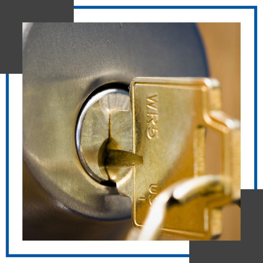 Image of a key in a lock