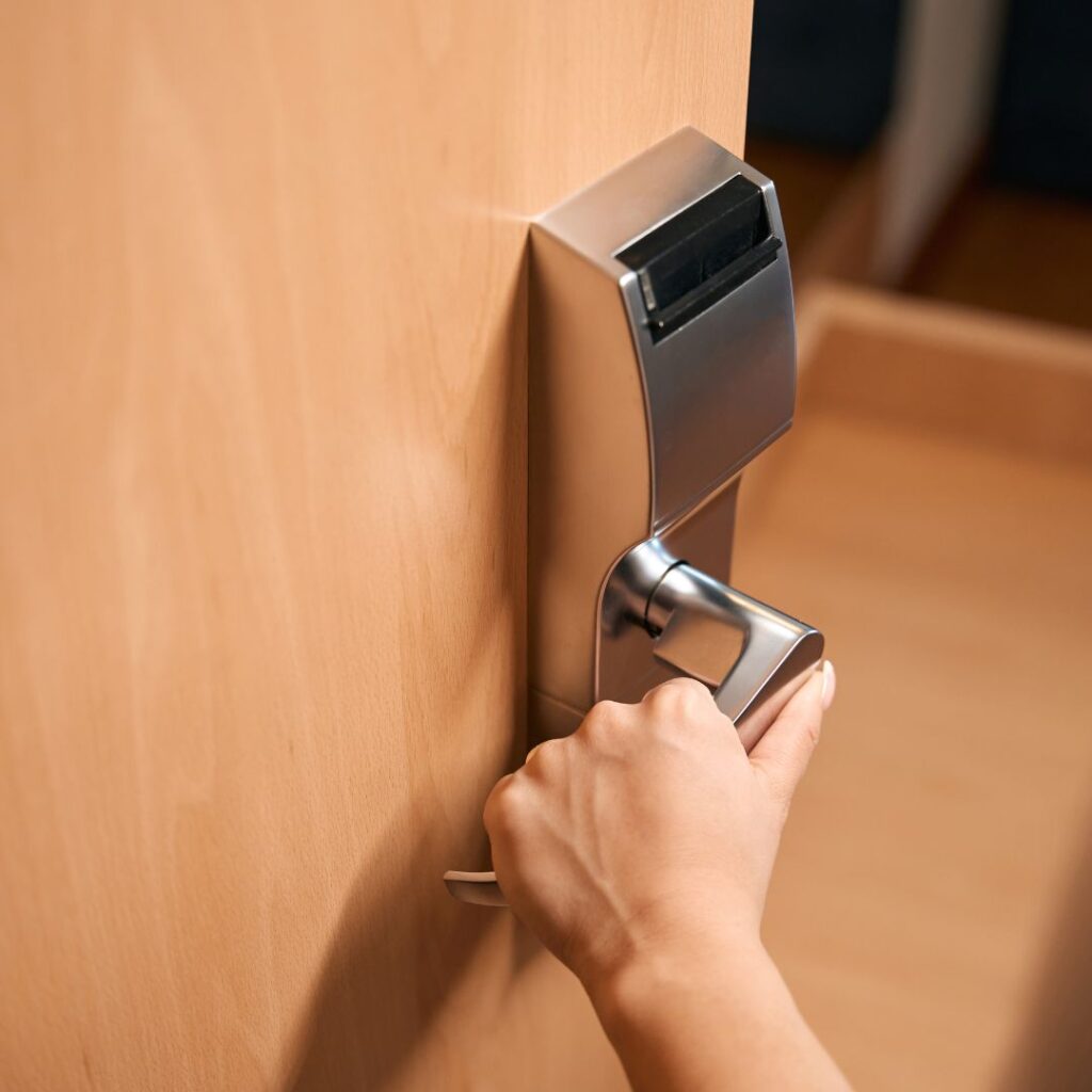 opening door after using a card