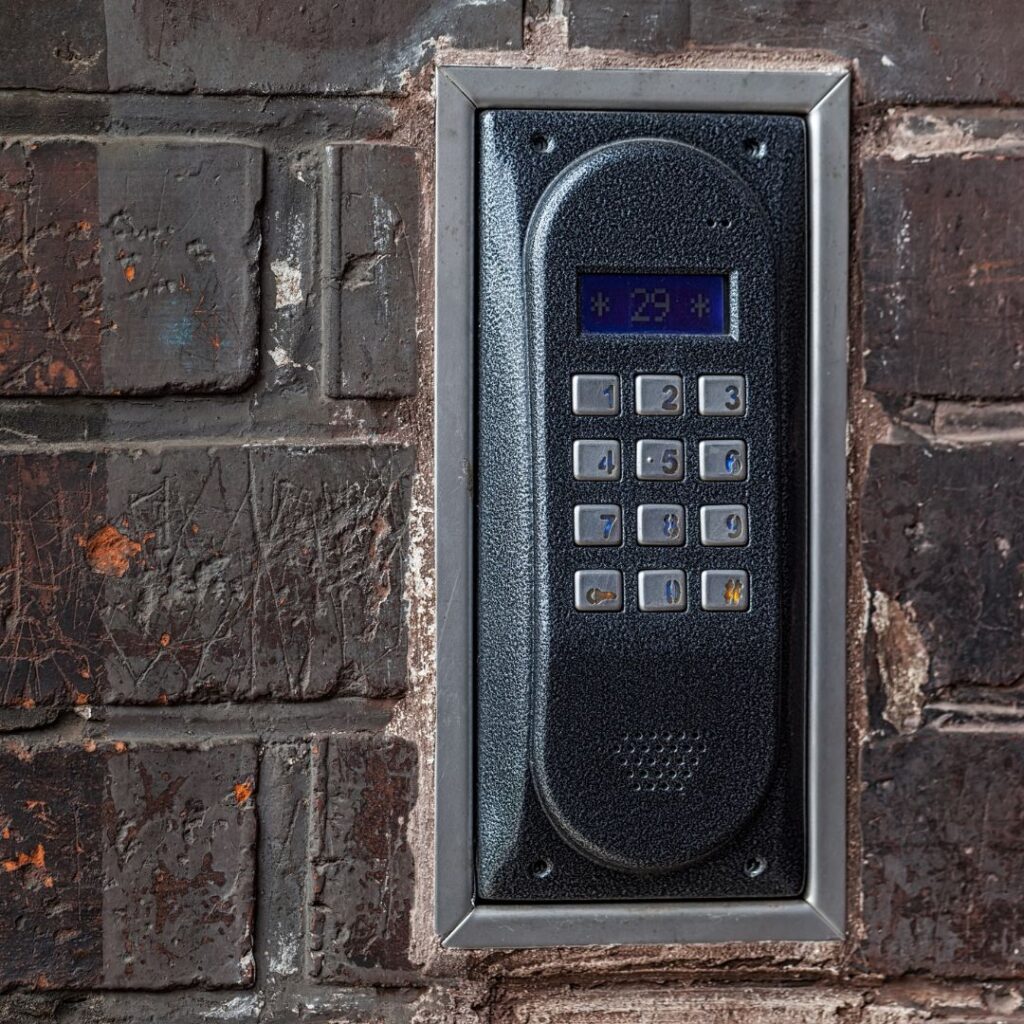 access control system on business exterior