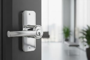 commercial door with lock